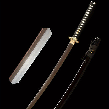 Four-Sided Cloud Dragon Katana · High Manganese Steel Black Blade (103cm)