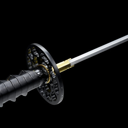 Black Katana · Gear Tsuba Full Tang (108cm)