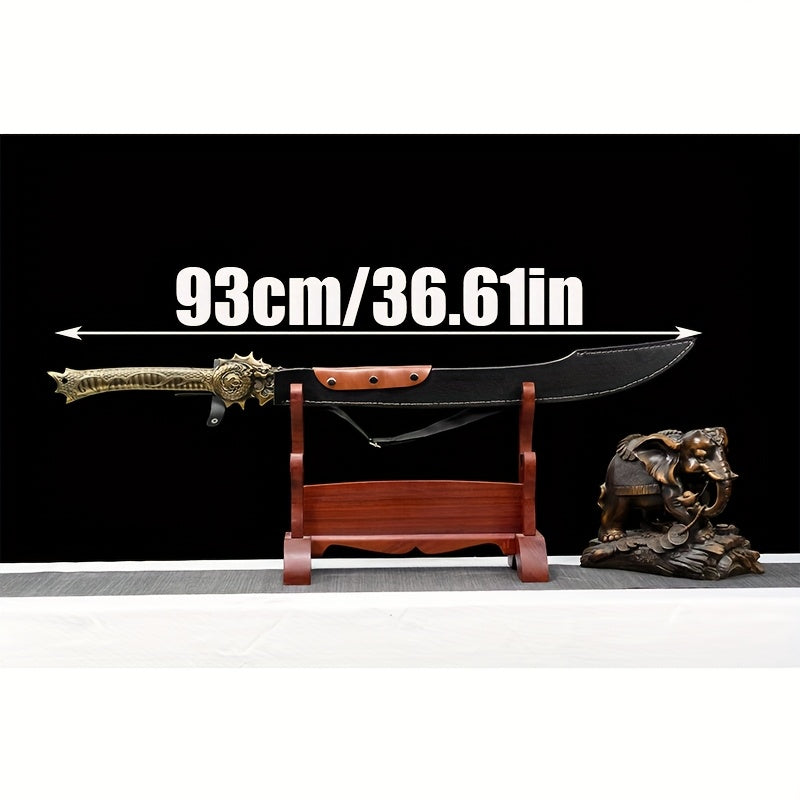 Gold Crocodile-Tail Dao · Dragon Handle Full Tang (93cm)