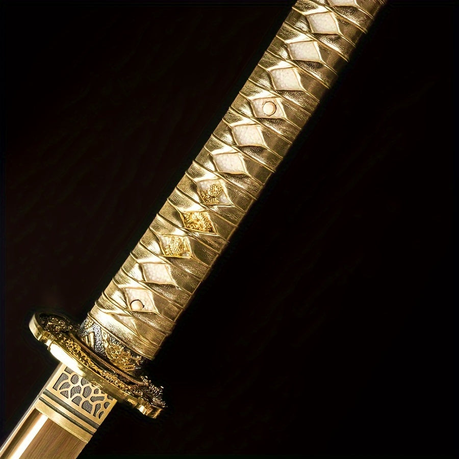 Golden Dragon Katana · 1065 Carbon Steel Gold-Baked Finish (103cm)