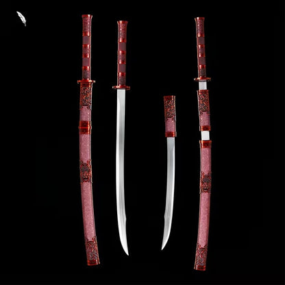Dragon & Phoenix Paired Swords · High Manganese Steel (106cm + 86cm)