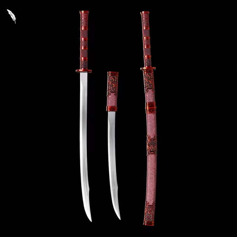 Dragon & Phoenix Paired Swords · High Manganese Steel (106cm + 86cm)