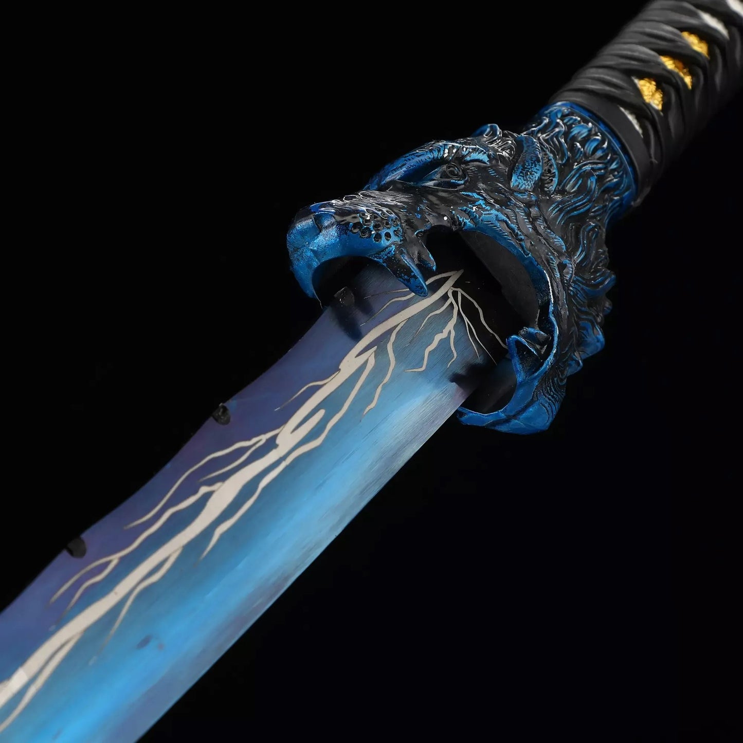 Tiger Warrior Ninjato · Blue Lightning Blade Blue-Baked Finish (41in)