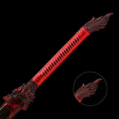 Red Dragon Ninjato · Silver Dragon Blade Lava Scabbard (41in)