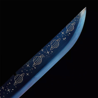 Blue Dragon Ninjato · Starfield Blade Dragon Tsuba (41in)