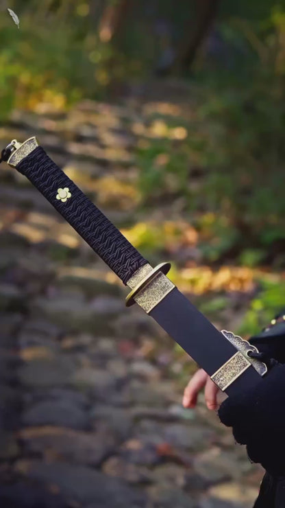Copper-clad Recurved Tang Sword [Black Model] (SHARP)