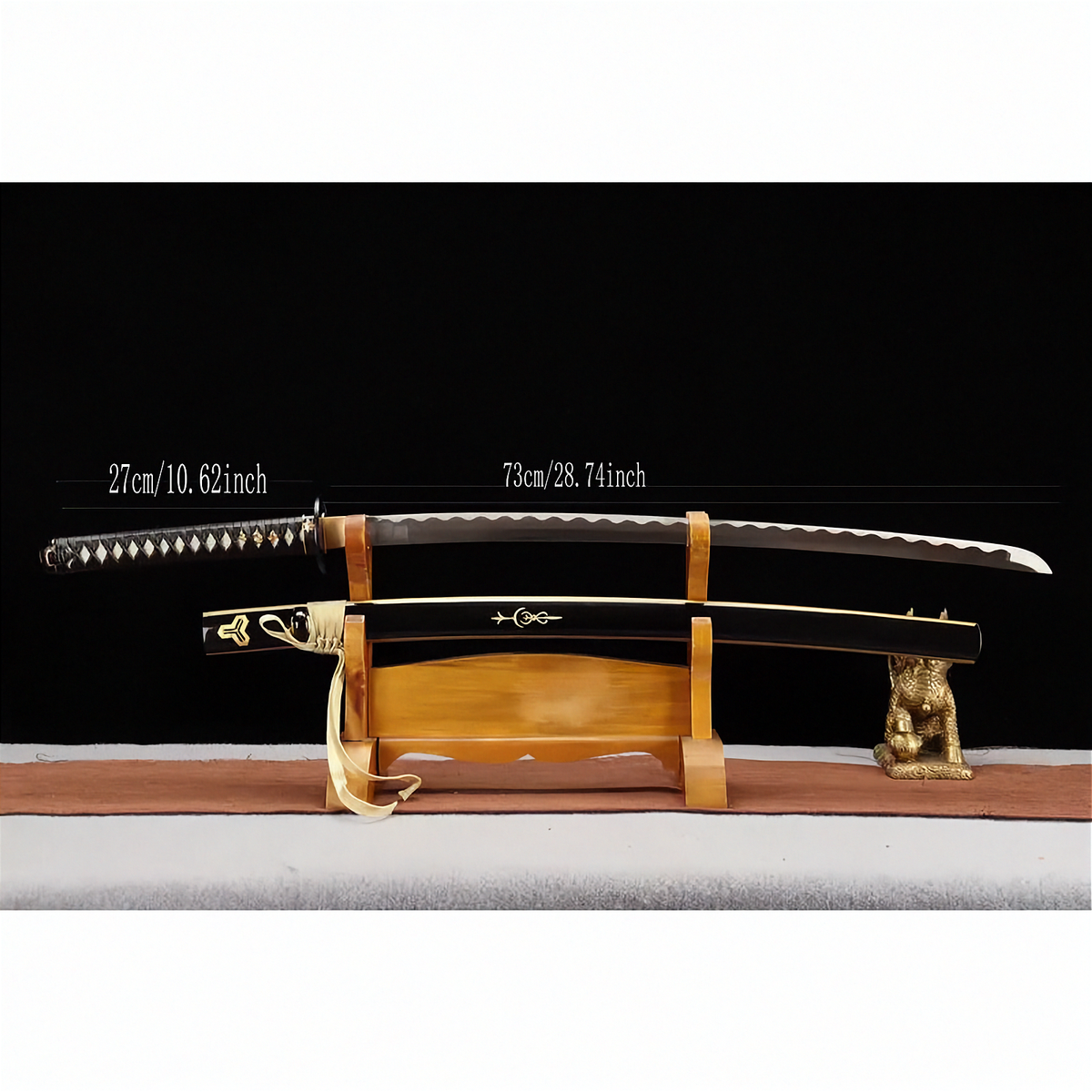1060 Carbon Steel Iaido Katana | Hand Forged 1060 Carbon Steel Golden Cord Handle Wooden Scabbard Full Tang Hand-Forged 105cm — Best Entry-Level Iaido Katana Under $120
