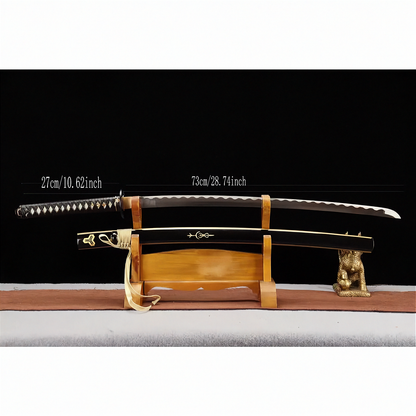 1060 Carbon Steel Iaido Katana | Hand Forged 1060 Carbon Steel Golden Cord Handle Wooden Scabbard Full Tang Hand-Forged 105cm — Best Entry-Level Iaido Katana Under $120