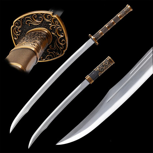 Dragon & Phoenix Paired Swords · High Manganese Steel (106cm + 86cm)
